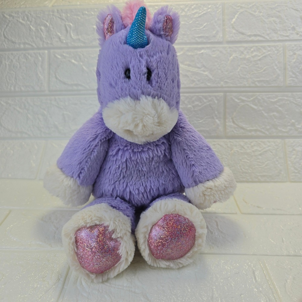 Mary Meyer Marshmallow Zoo Unicorn Plush Purple Pink 15" Sparkle Stuffed Animal